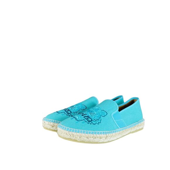 Kenzo Logo Mint Tiger Canvas Espadrilles - Picture 1 of 7